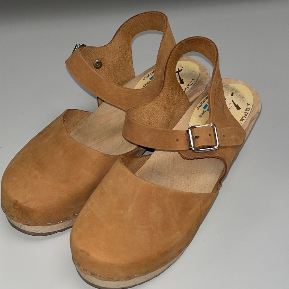 Lotta From Stockholm Brown Leather clogs size 39